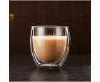 Double Wall Coffee Glass Tea Cup Coffee Cup Water Mug Juice Cups - 450ml