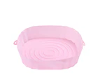 Air Fryer Silicone Pot Air Fryer Basket Liner Non-Stick Reusable Baking Tray - Pink