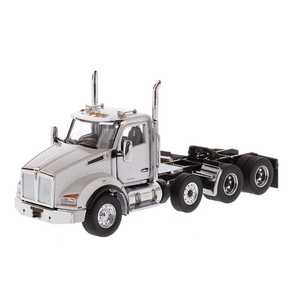 Diecast Masters 1:50 Kenworth T880 Tandem White SBFA Day Cab Pusher Axle Model