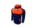Mens Hoodie Hi Vis Work Jumper Safety Winter Jacket Reflective Workwear Sports - Orange