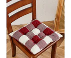 Square Chair Cushion Pads Thick Chair Cushion Pads Dining Chair Sofa - Black Gray Grid