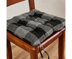 Square Chair Cushion Pads Thick Chair Cushion Pads Dining Chair Sofa - Black Gray Grid