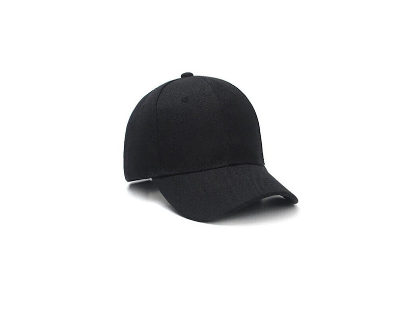 Summer Multi-colour Shade Baseball Cap Outdoor Peaked Sun Visor Hat - Black