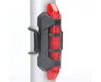 Tail Rechargeable USB Bike Light Cycling Warning Safety Bicycle Rear Light - 5 LED - White