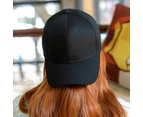 Summer Multi-colour Shade Baseball Cap Outdoor Peaked Sun Visor Hat - Black