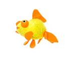 Tuffy Mighty Ocean Series Goldfish Interactive Plush Dog Squeaker Toy Regular