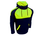 Mens Hoodie Hi Vis Work Jumper Safety Winter Jacket Reflective Workwear Sports - Green