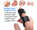 CYJustWill-2 pcs Finger Splint Snap Finger Splint for Broken Fingers Finger Protection for Arthritis Pain Injuries Finger Protection Finger Cots-Black