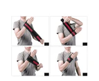 Weight Lifting Gym Muscle Training Wrist Support Straps Wraps Bodybuilding - Red