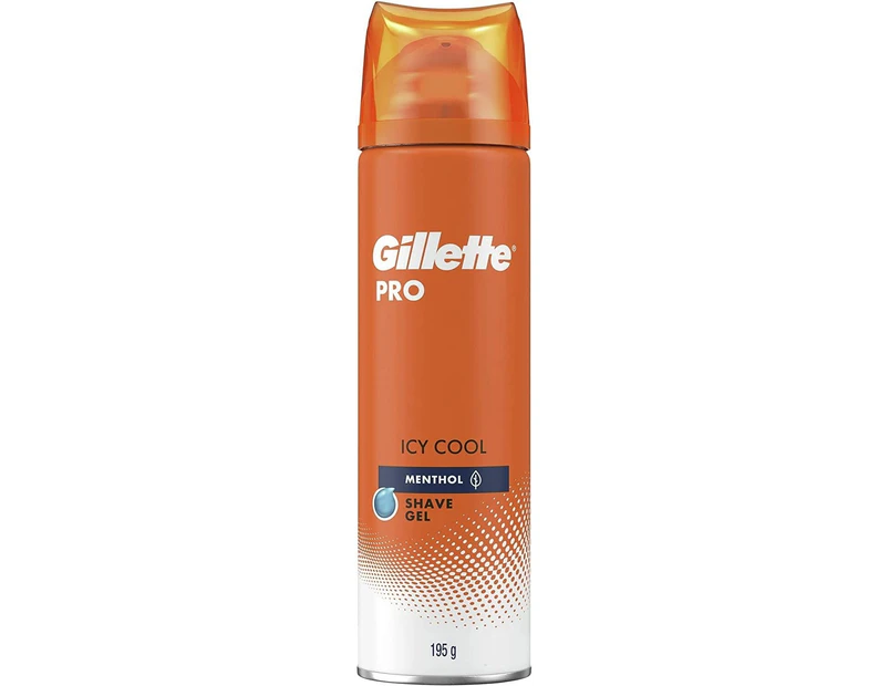 Gillette Pro Icy Cool Shave Gel Menthol 195g