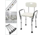 Height Adjustable Shower Stool Chair Elderly Aid Safety Bath Tub Seat Bench