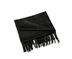 Premium Oversize Women Cashmere Pashmina Scarf Winter Head Wrap Solid Soft Cloak - Black