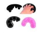 2PCS Nail Art Tips Soak Bowl, Tray Manicure Soaking Trays,Soakers Remover Tool,Five Fingers Soften Dead Skin Soaking Tool,Pink/Black