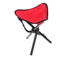 Mini Portable Outdoor Folding Stool Camping Fishing Picnic Chair Seat Hiking - Red