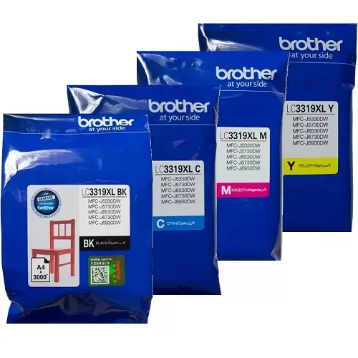 Brother LC3319XL 4 Inks Value Pack Ink Cartridge