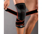 1Pc Knee Brace Protective Soft Nylon Sweat Absorption Knee Stabilizer for Sports Orange