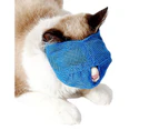 Cat Muzzles Multipurpose Adjustable Bite Resistance Breathable Mesh Cat Mouth Cover For Cats Kittens Blue