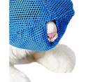 Cat Muzzles Multipurpose Adjustable Bite Resistance Breathable Mesh Cat Mouth Cover For Cats Kittens Blue