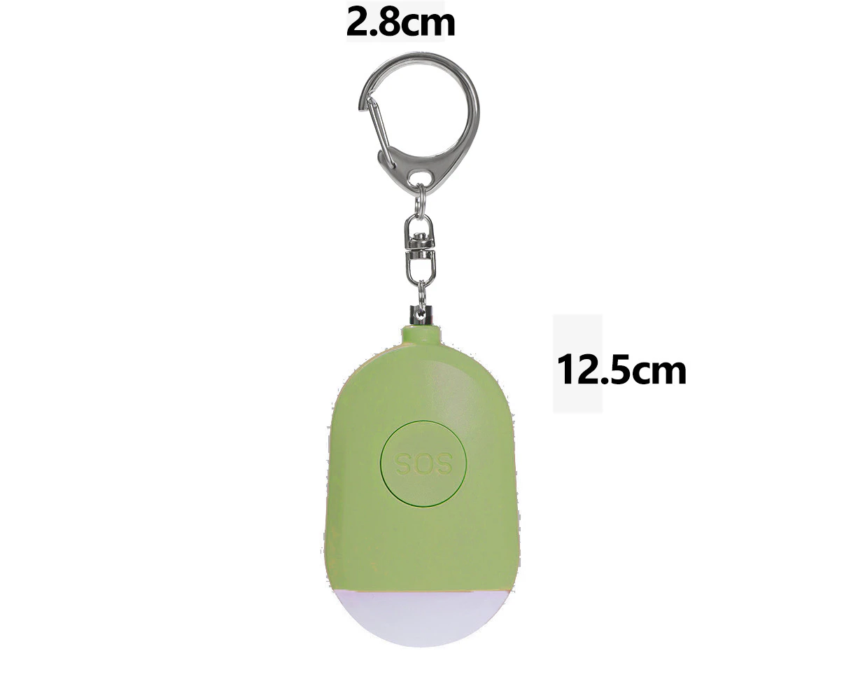 Personal Alarm 1 Pack Self Defense Keychain with Mini Emergency LED Flashlight - Safe Equipment - Green