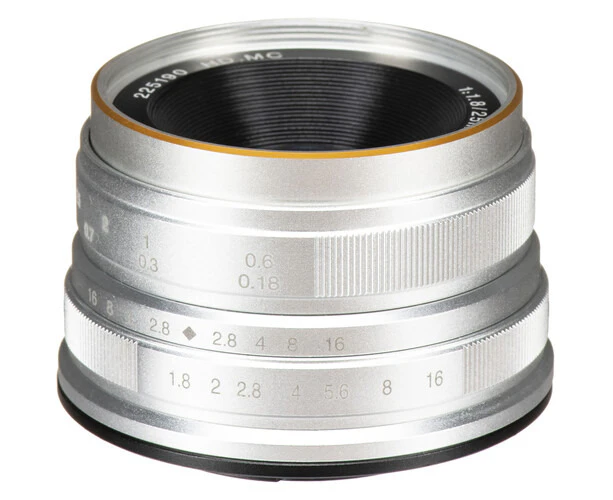 7artisans 25mm f/1.8 to f/16 Lens for M43 (Panasonic Olympus) Silver