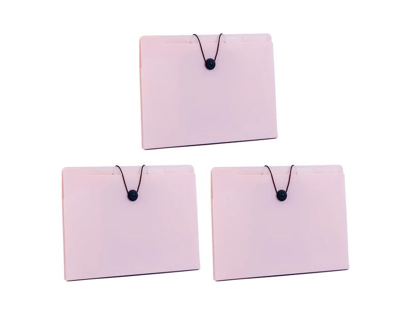 Big Capacity 5-Pocket Expanding File 3pcs, Plastic Expandable File Folder