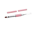 Dual-Ended Polygel Brush & Picker, 2 in 1 Designs Polygel Brush Stainless Steel Gel Nail Tool for UV Gel Acrylic Nail Extension - Pink