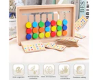 1 Set Color Matching Toy Challengeable Educational Interesting Preschool Wooden Color Matching Montessory Toy for Entertainment-1 Set