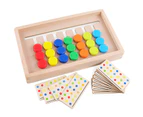 1 Set Color Matching Toy Challengeable Educational Interesting Preschool Wooden Color Matching Montessory Toy for Entertainment-1 Set