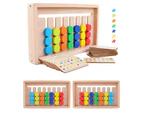 1 Set Color Matching Toy Challengeable Educational Interesting Preschool Wooden Color Matching Montessory Toy for Entertainment-1 Set