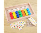 1 Set Color Matching Toy Challengeable Educational Interesting Preschool Wooden Color Matching Montessory Toy for Entertainment-1 Set