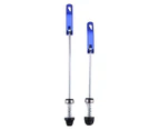 1 Pair Bicycle MTB Road Bike Cycling Front Rear Hub Quick Release Skewers Levers-Blue