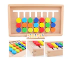 1 Set Color Matching Toy Challengeable Educational Interesting Preschool Wooden Color Matching Montessory Toy for Entertainment-1 Set