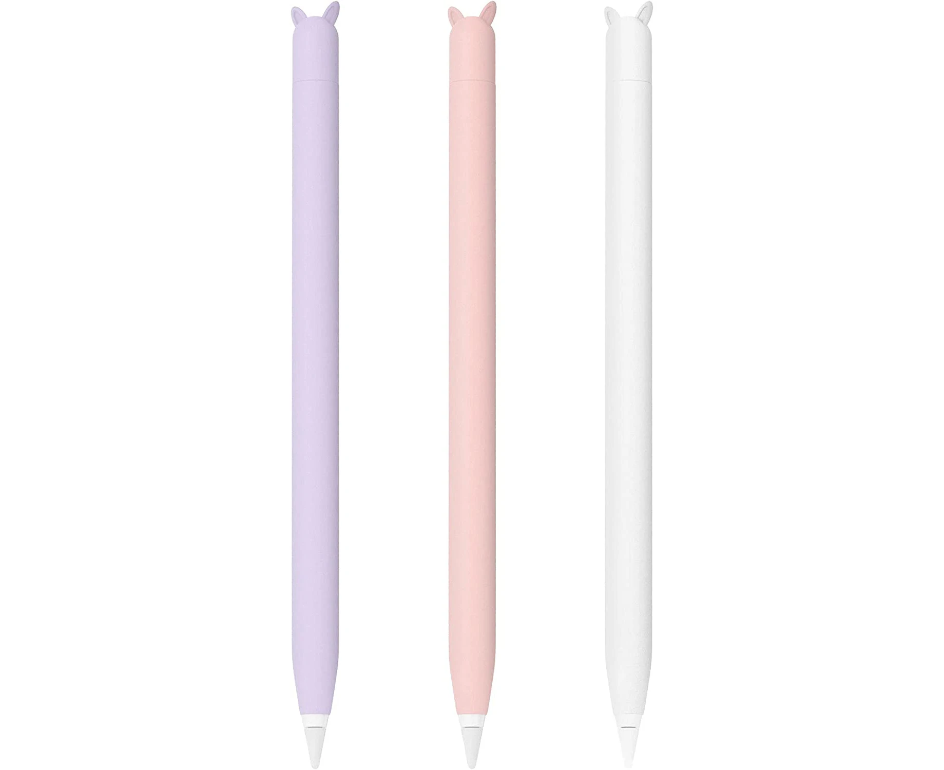 3 Pack Soft Sleeve Apple Pencil Case for Apple Pencil 1st GenerationWhite