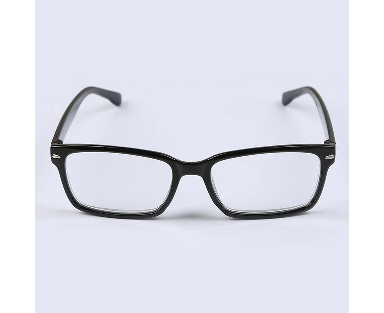 Classic Men Women Plastic Frame Reading Glasses 1.00 to 4.00 Elder Adult Glasses-Black