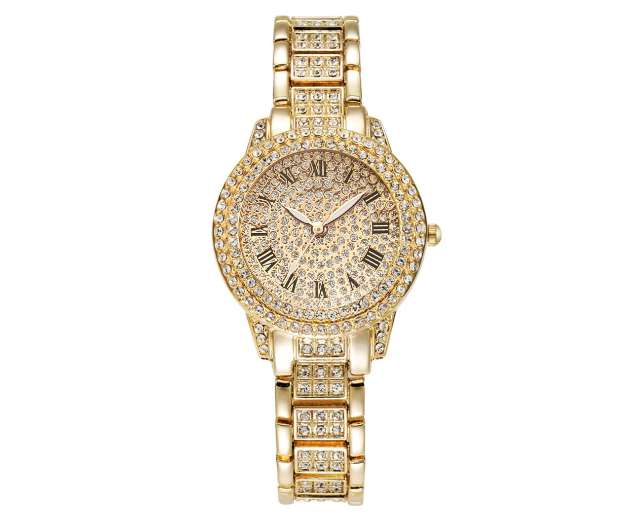 Diamond Women Watches Gold Watch Ladies Wrist Watches Luxury Brand Rhinestone Women's Bracelet Watches Female Relogio Feminino