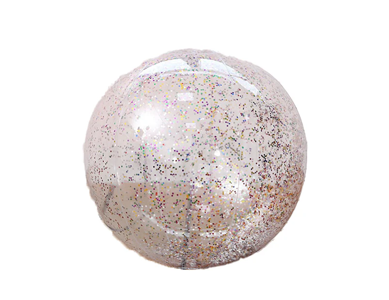 QYORIGIN-Inflatable Beach Ball, Sequin Beach Balls Confetti Glitter Clear Beach Ball Swimming Pool Toys -colorful laser