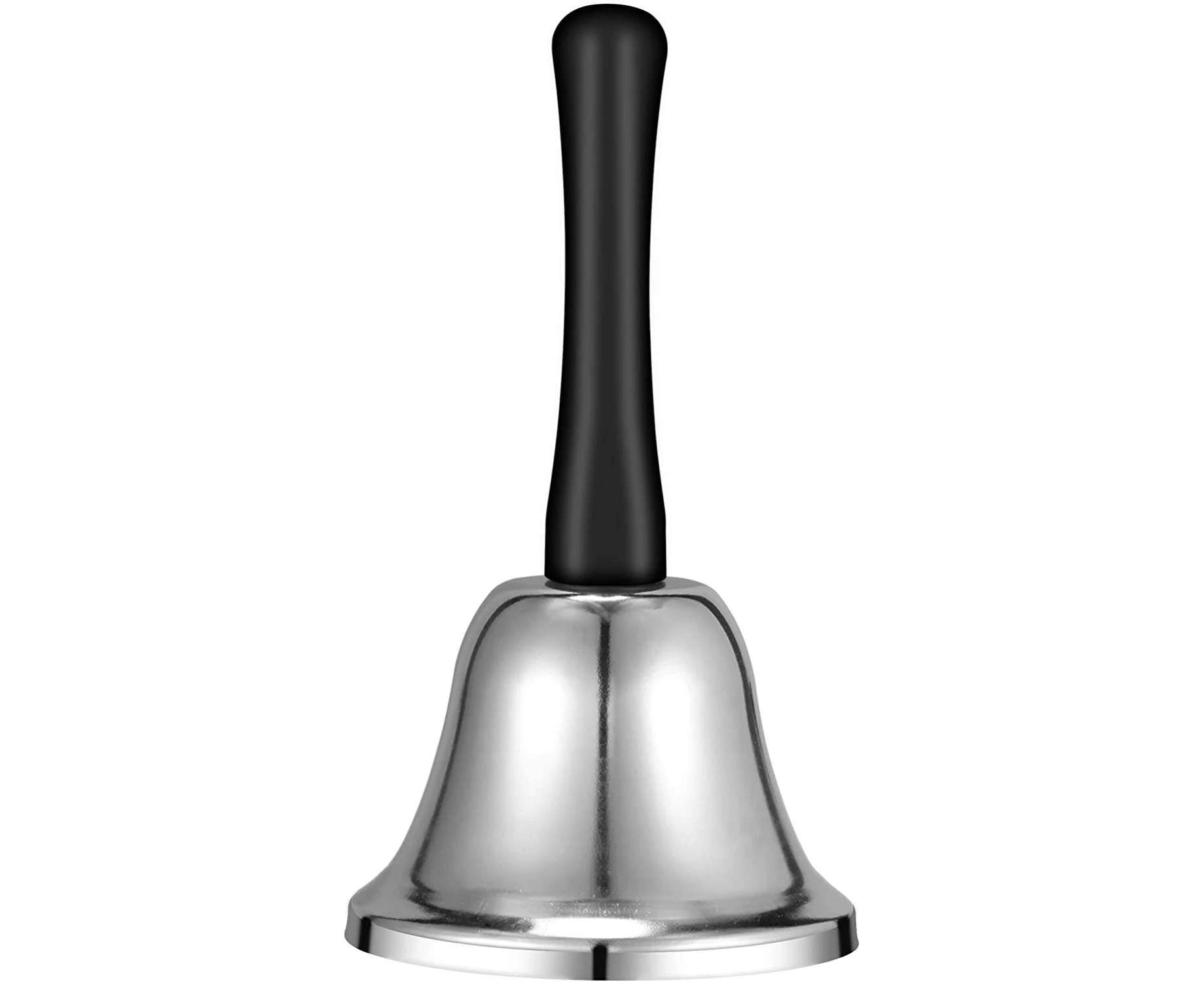 Hand Bell Table Bell Hand Bell Steel Bell(Silver)