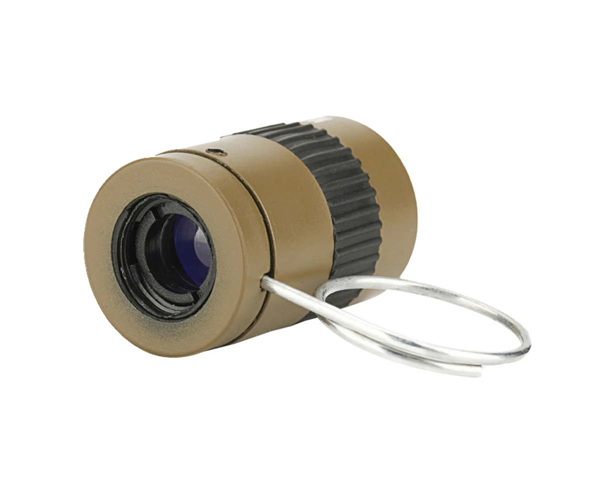 2.5X17.5mm Outdoor Sport Mini Portable Pocket Finger Ring Monocular Telescope Khaki