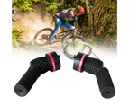 2Pcs Bike Gear Shifter Anti-oxidation Anti-rust Accessory Bike Speed Twist Gear Shifter with Grips for Cycle Black