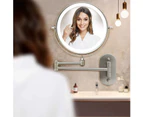 Rechargeable Lighted Makeup Mirror Extendable Double Sided Vanity