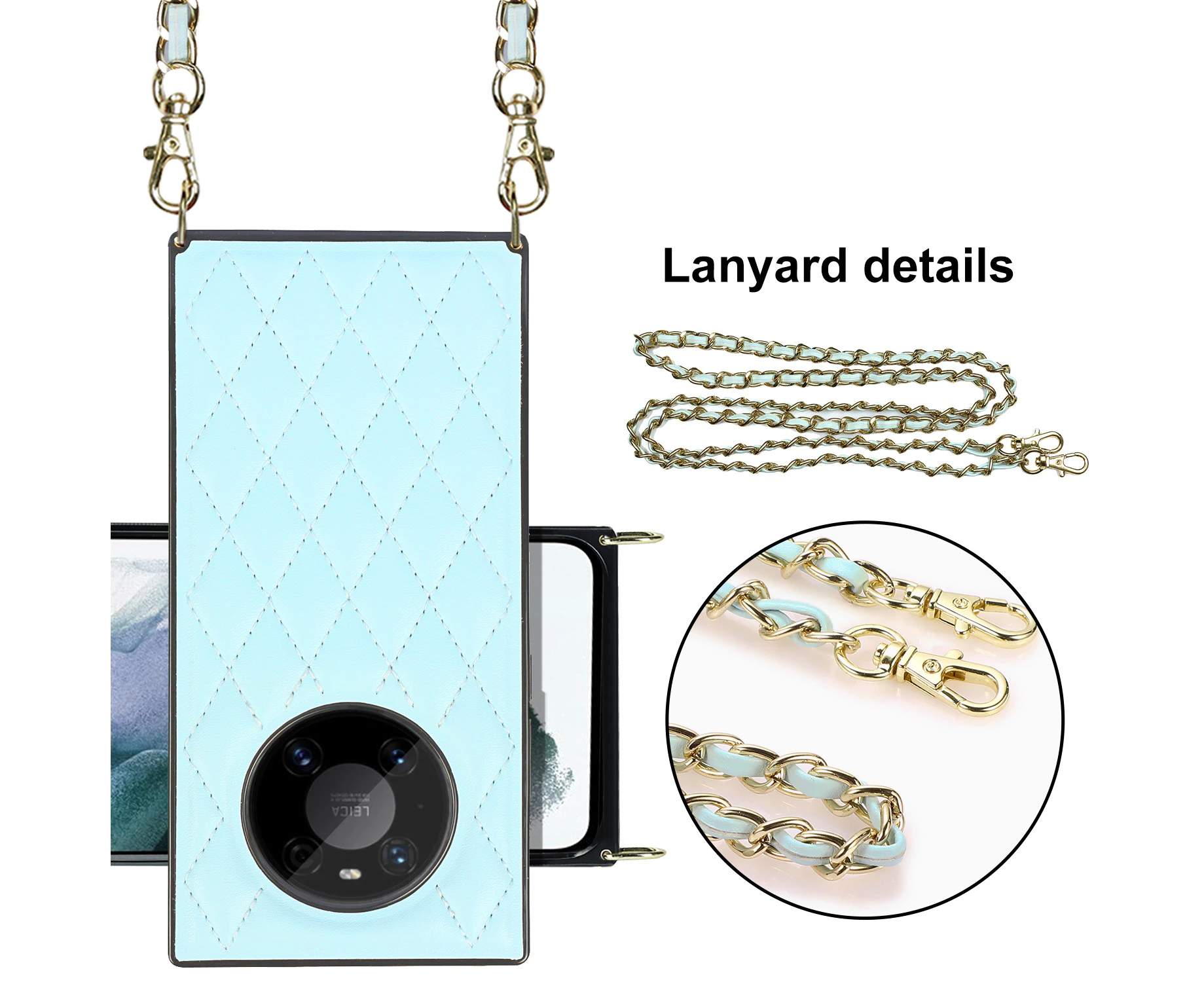 TS Cross body Lanyard Cover for Huawei Mate 40 Pro Cover Case - Mint