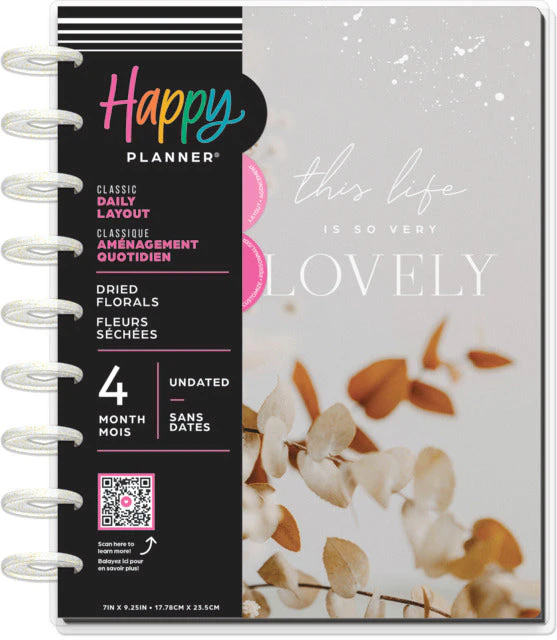 The Happy Planner Dried Florals Classic 4 Month Planner