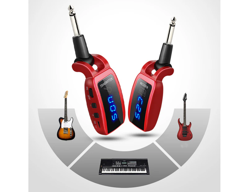 Guitar Pickup Wide Application LED Display Stable Transmission Professional Digital Wireless Ultra-short Delay Electric Guitar Transceiver