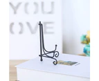 Set of 2 Black Easels Plate Holder Decorative Display Stands for Photo, Picture Frames, Cookbooks, 4 Inches