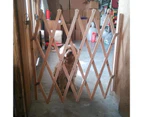 Wooden Fence Easy Installation Universal Expandable Pet Safety Separation Barrier for Indoors and Outdoors