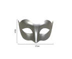 Masquerade Masks Cool Men Adult Kids Fighter Half Face Mask for Masquerade Ball Party Halloween - Silver