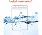 Vertical ID Badge Holders Sealable Waterproof Plastic Holder 10 Pcs