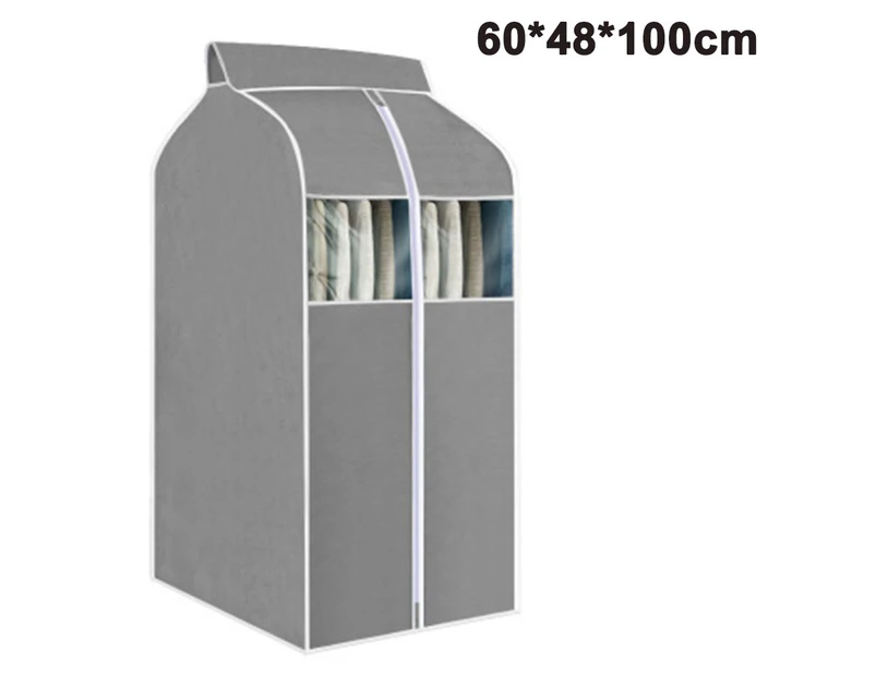 Hanging Clothes Bag Garment Bag Organizer Storage with Clear PVC Windows Garment Rack Cover Dust-Proof Clothes Cover