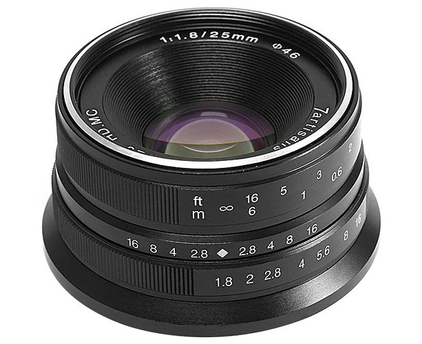 7artisans 25mm f/1.8 to f/16 Lens for Canon(EF-M Mount) Black