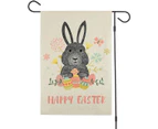 Welcome Easter Garden Flag Double Sided Happy Easter Day Burlap,Multi